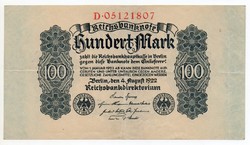Németország 100 német Márka, 1922, szép