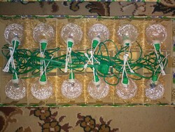 Christmas light string, string of lights, string of lights - Czechoslovakian zlatokov - spheres in original box