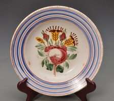 Hollóházi wall plate, marked, 24.5 cm.