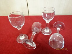 Liqueur glass with stem, four pieces, height 11.5 cm. Jokai.