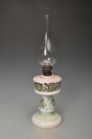 Antik szecessziós petróleum lámpa, fujt - szakított, 46 cm.