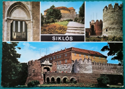 Siklós, castle, details, postal clean postcard, 1975