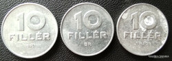 10 Filér 1987; 1988; 1986 bp.