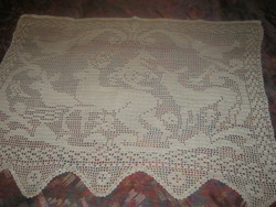 Üzikés old hand crocheted stained glass curtain