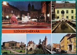 Székesfehérvár, details, printed postcard, 1975