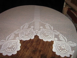 Beautiful vintage style rosy white panoramic curtain