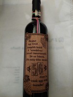 Villányi portigieser 2020, vörösbor, 56. születésnapra, parafa címkével(Akár INGYENES szállítással)