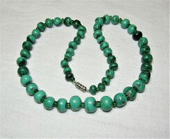 Green malachite stone necklace - 50 cm