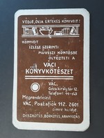 Card calendar 1982 - Vác book binding retro, old pocket calendar with inscription