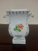 Herend porcelain accordion vase with flower pattern