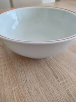 Zsolnay red striped bowl