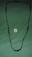 Fashionable black stone decorated black metal chain 100 cm long neck blue according to the pictures size 8