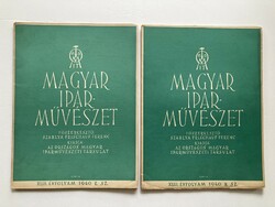 Magyar Iparművészet 1940. évi  7-8. számai, Mallász Gitta és Lukáts Kató alkotásaival