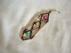 A very rare, old glass, tapestry-type Christmas tree decoration!