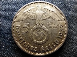 Németország Horogkeresztes .900 ezüst 5 birodalmi márka 1937 A (id69828)
