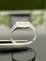 Mesés ezüst gyűrű, fehér Topáz kővel (950-es ezüst)