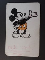 Card calendar 1985 - retro, old pocket calendar with Mickey Mouse inscription