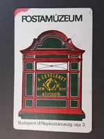 Card calendar 1984 - retro, old pocket calendar with postal museum inscription