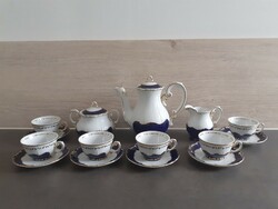 Zsolnay pompadour iii coffee set for 6 people