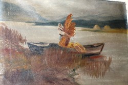 Mihály Püspöky's guaranteed original painting 594
