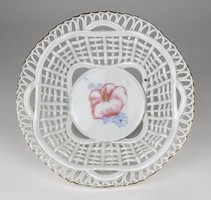 Openwork porcelain serving basket marked 1O062 15 cm