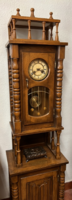Antique style rustic oak case floor clock with schlenker & kienzle mechanism