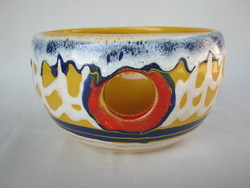 Retro craftsman glazed ceramic bowl