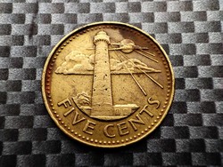 Barbados 5 cents, 1988