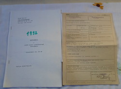 Old, retro document 9.: Diaber table saw machine - manual and quality certificate (1992)