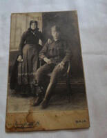 Vintage photo 4.: Old soldier photo, portrait - bács-kiskun, baja (1910s, World War I)