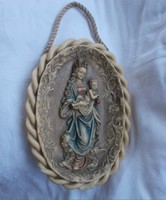 Special resin holy picture, Mary and the Little Ded 3D religious wall picture, putto
