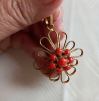 Antique vintage medal with noble coral