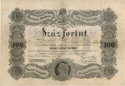 100 Forint 1848 Kossuth banknote in restored condition 2.