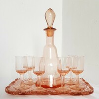 Beautiful pink 6s. Liqueur brandy schnapps set