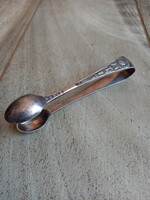 Nice antique silver-plated sugar tongs (11x3.5cm)