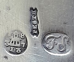 1837 ﻿PESTH 13 lat. 64 gr, leveses kanál FS mesterjegy﻿ ﻿K.E. monogrammal