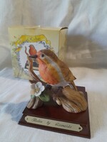 Robin by Leonardo kézzel festett madár porcelán eredeti dobozával