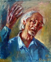 Lóránt painter Chovan, (mitrovica, 1913 – 2007) waving self-portrait c. Creation