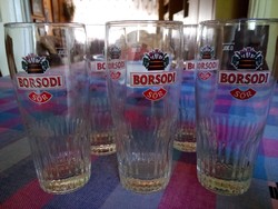 5 db eredeti Borsodi soros poharak