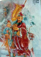 BUDDHISTA SZÖVÖTT TEXTILKÉP FALIKÉP - Art&Decoration