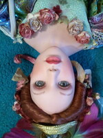 Porcelain doll for sale, damaged, (65 cm)