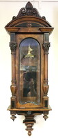 95 cm-s óra tok,szerkezet tartóval és gonggal,kb.140 éves