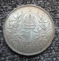 Austrian silver József Ferenc 1 crown 1915