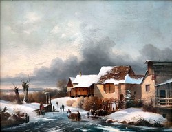 Anton Bayer ( 1805 - 1884 ) Téli táj