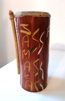 Hand painted Jamaican bamboo drum