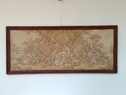 Antique wall tapestry romantic rococo castle park scene wall tapestry 211 7678