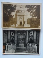 2 db régi képeslap együtt: Krasznahorka-váralja, Mauzóleum