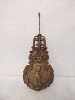 Antik óra alkatrész inga reneszánsz királynő korona angyal motívumnehéz bronz 553 7598