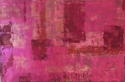 Pink Corner 60x40cm egyedi abstract vászonkép