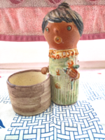Ilona, a little rose, is a beautiful ceramic lady with a basket